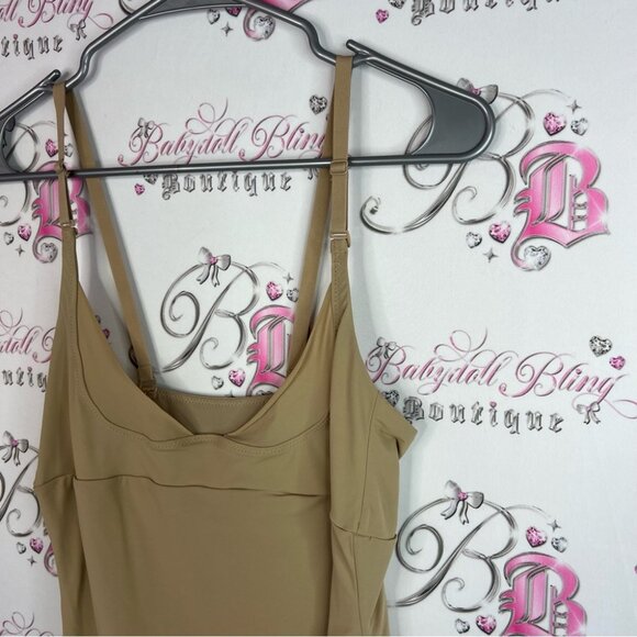 Flexees shapewear dress tank style straps adjustable bustier Beige Shapewear - Picture 4 of 9